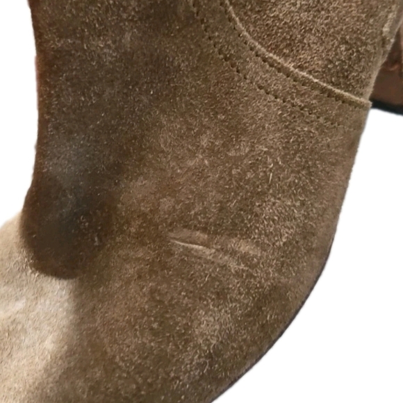 Isabel Marant Womens Tan Dicker  Suede Calfskin Leather Designer Ankle Bootie 37 - Picture 12 of 14